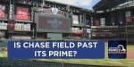 Chase Field baseball stadium with digital scoreboard and seating area for sports events.